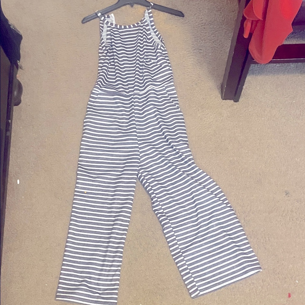 Striped Black and White Jumpsuit